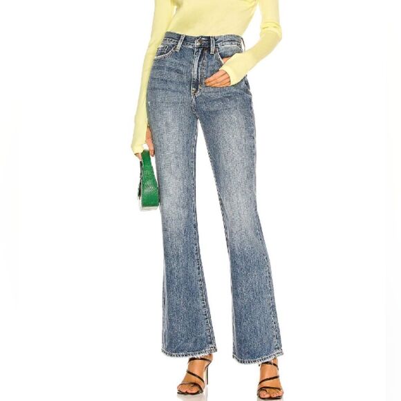 Pistola Stevie High Rise Relaxed Flare Leg Denim Jeans In Eternal NWT - Picture 3 of 6